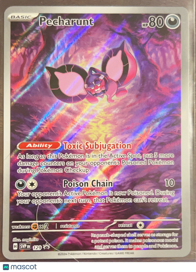 2024 Scarlet & Violet Pecharunt Holo Black Star Promo FA #SVP EN 129