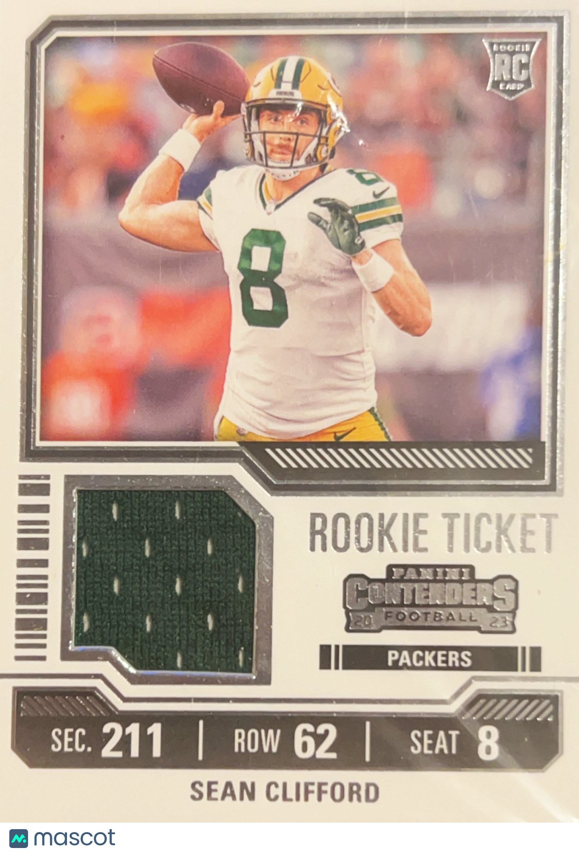 2023 Panini Contenders Rookie Ticket Sean Clifford #TS31 Mem RC