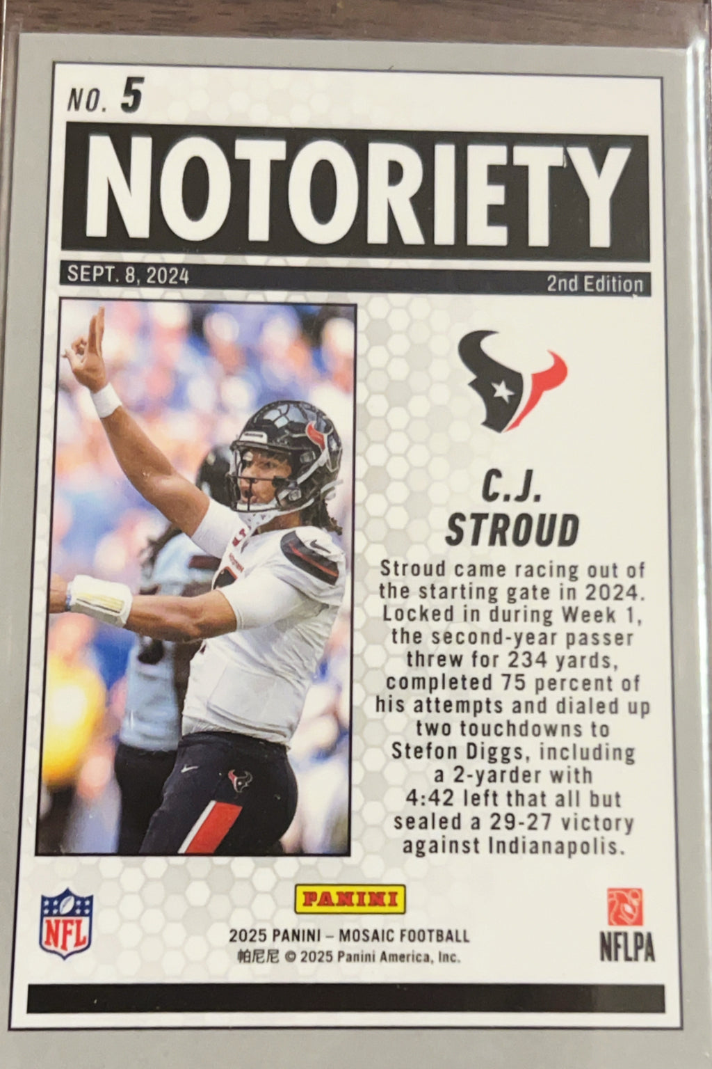 2025 Panini Mosaic Football C.J. Stroud #5