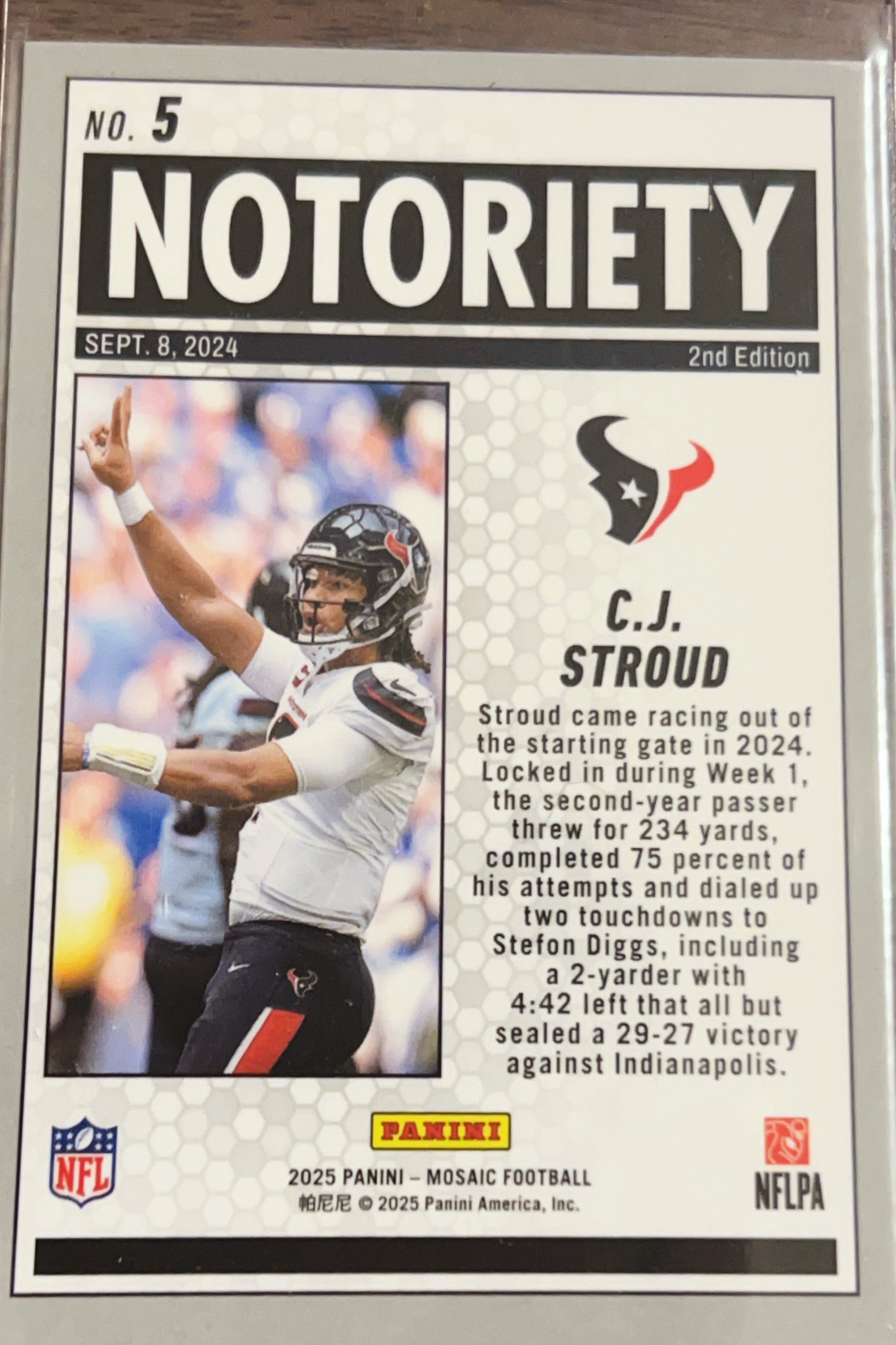 2025 Panini Mosaic Football C.J. Stroud #5