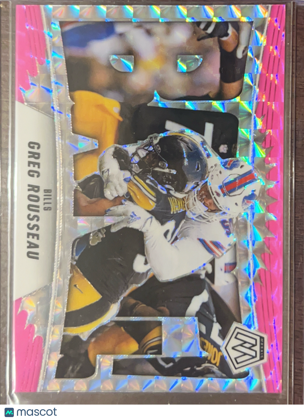 2025 Panini Mosaic Bang! Greg Rousseau #14 Pink