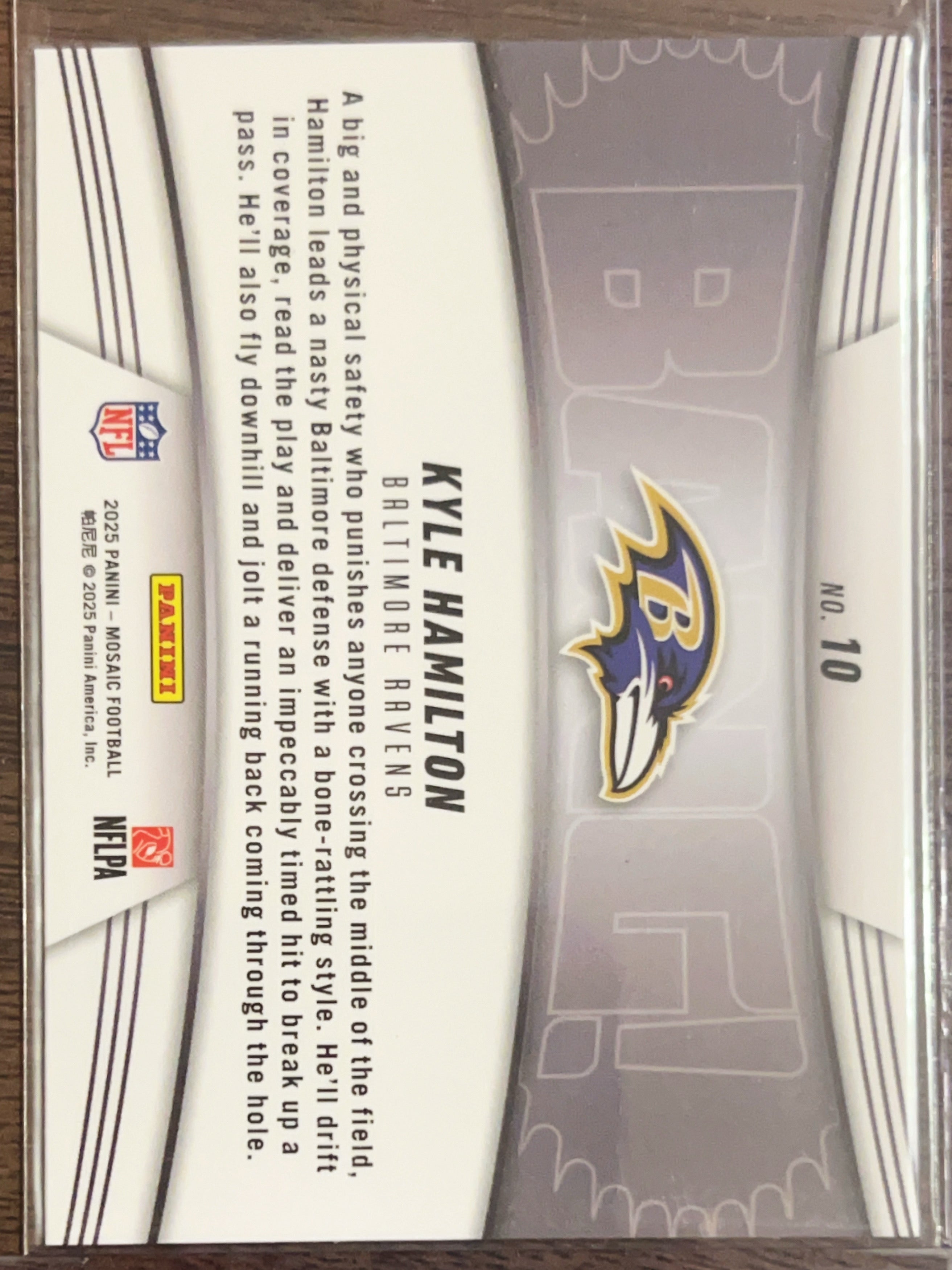 2025 Panini Mosaic Kyle Hamilton #10 Silver