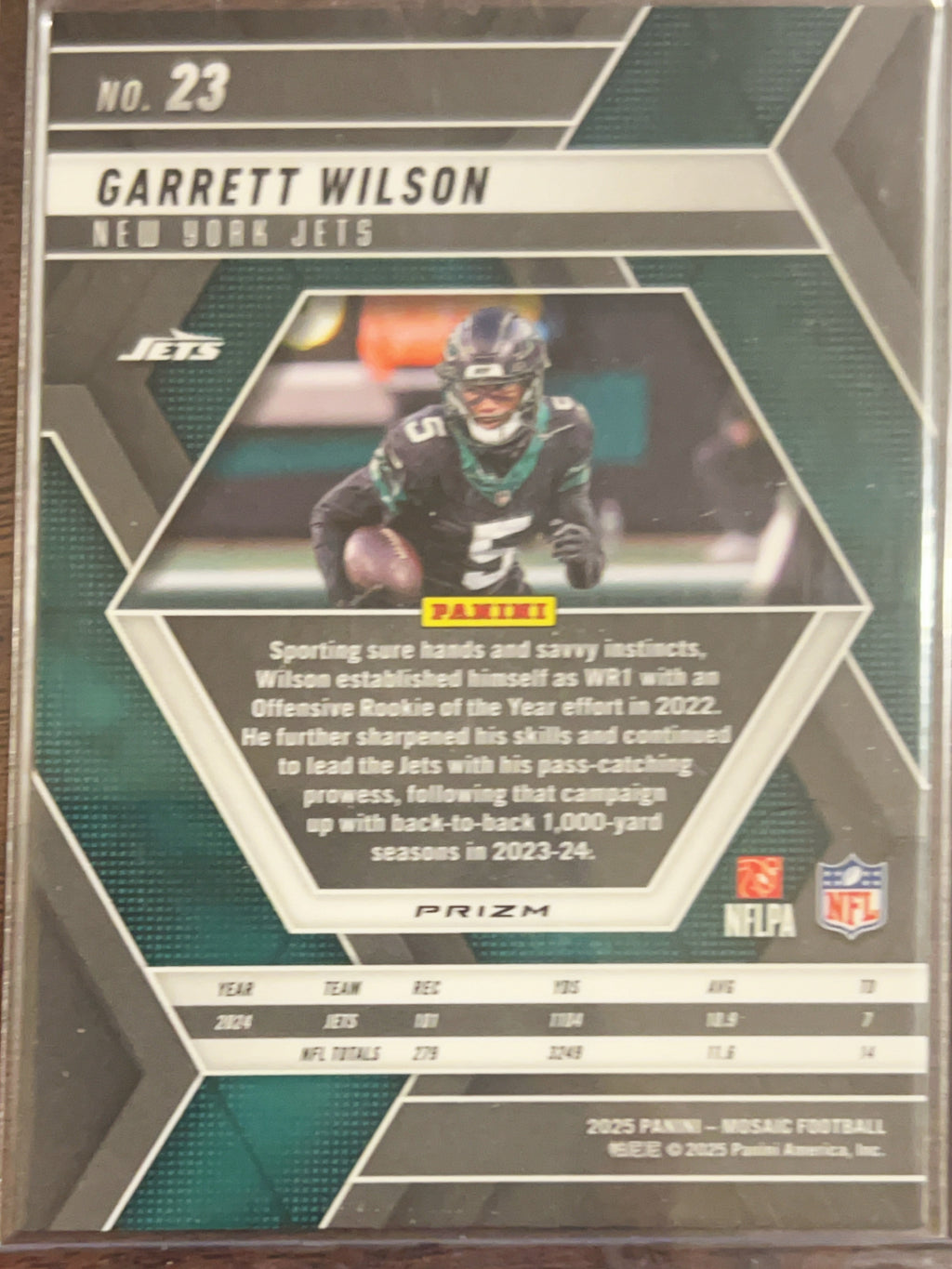 2023 Panini Prizm Mosaic Garrett Wilson #23 Green
