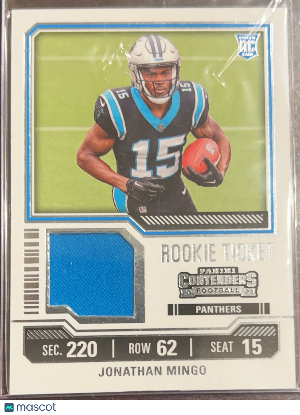 2023 Panini Contenders Jonathan Mingo #TS19 RC Rookie Ticket Memorabilia