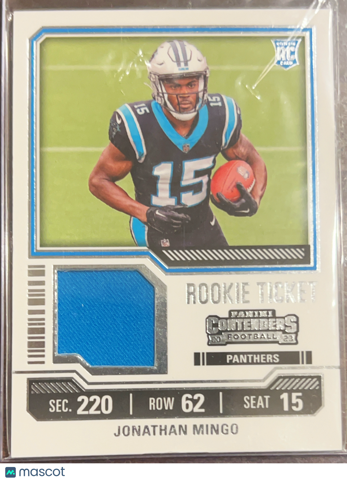 2023 Panini Contenders Jonathan Mingo #TS19 RC Rookie Ticket Memorabilia