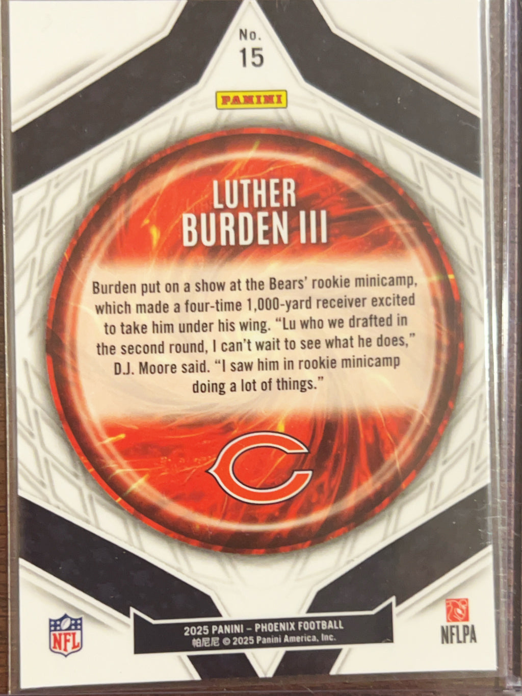 2025 Panini Phoenix Paragon Luther Burden III #15 Silver Prizm RC