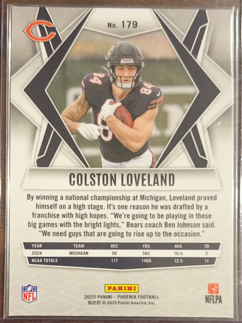 2025 Panini Phoenix Football Colston Loveland #179 RC