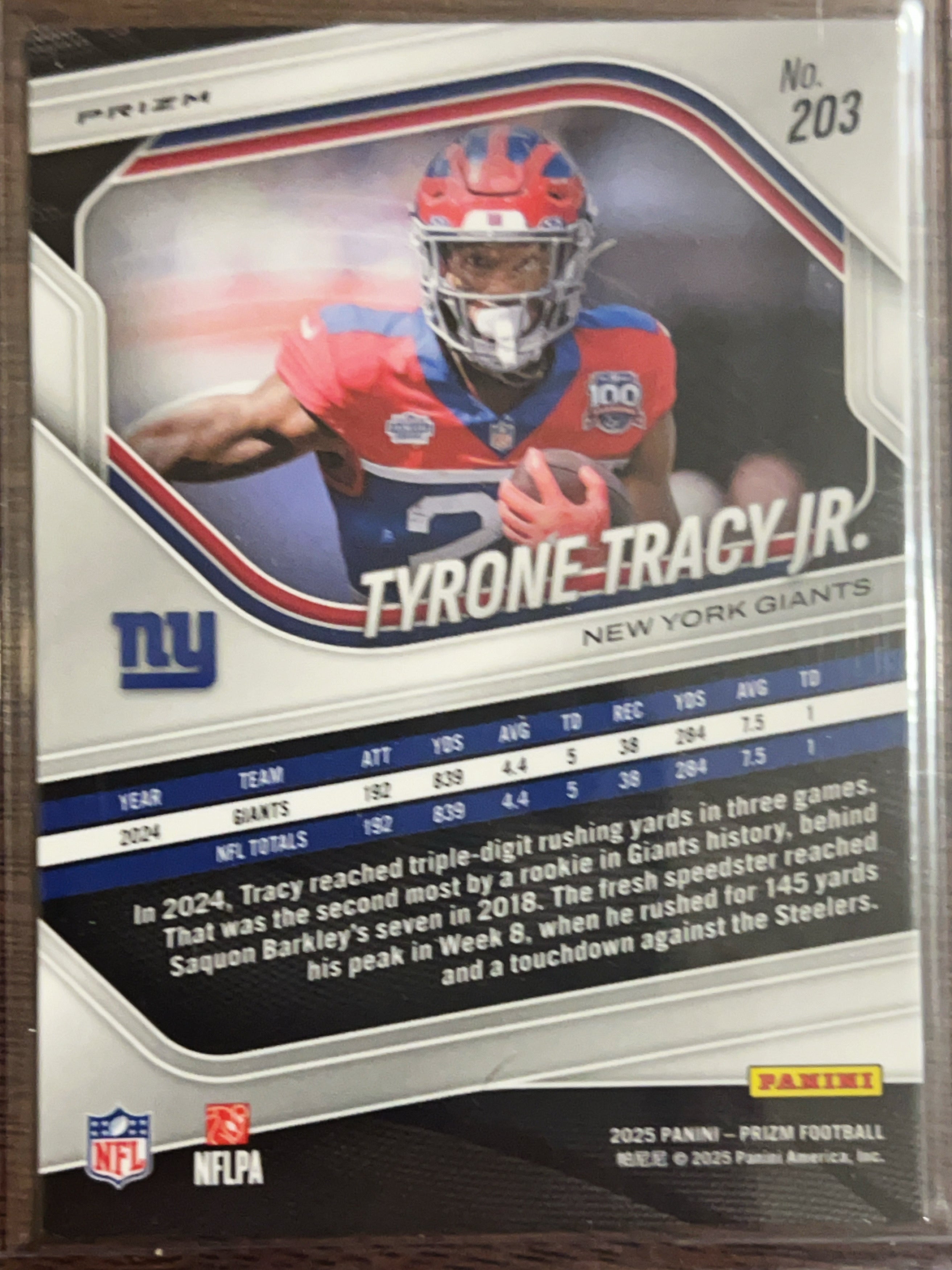 2025 Panini Prizm Tyrone Tracy Jr. #203 Silver