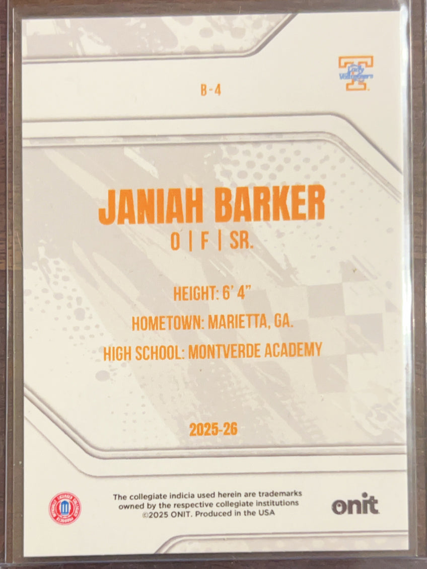 2025 ONIT Janiah Barker #B-4 Orange Prism /49