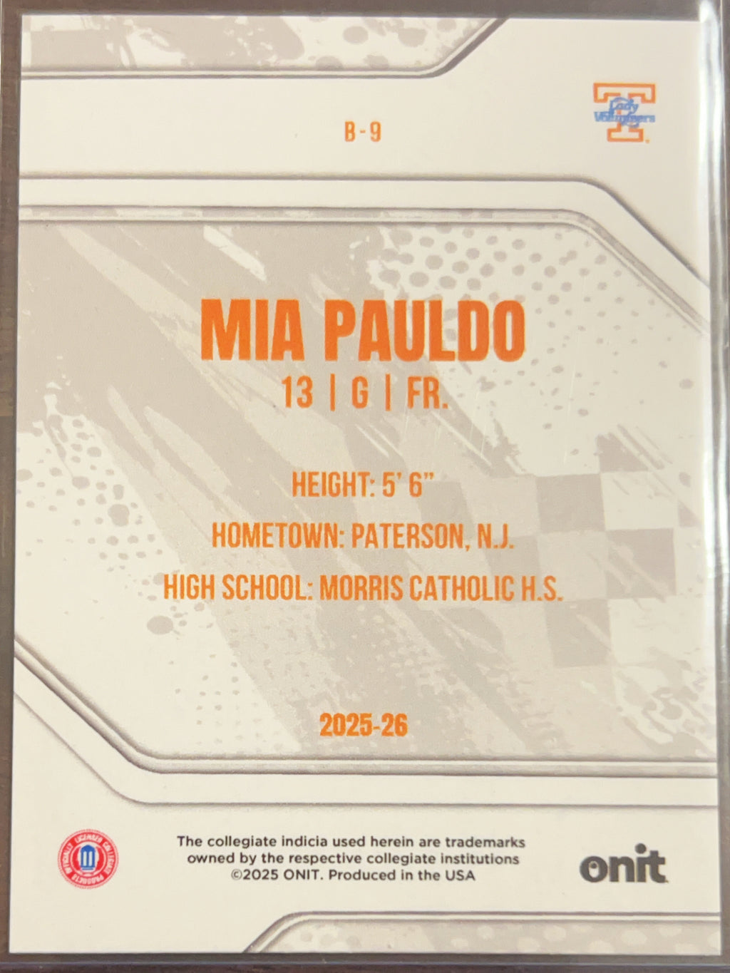 2025 ONIT Mia Pauldo #B-9 Shimmer