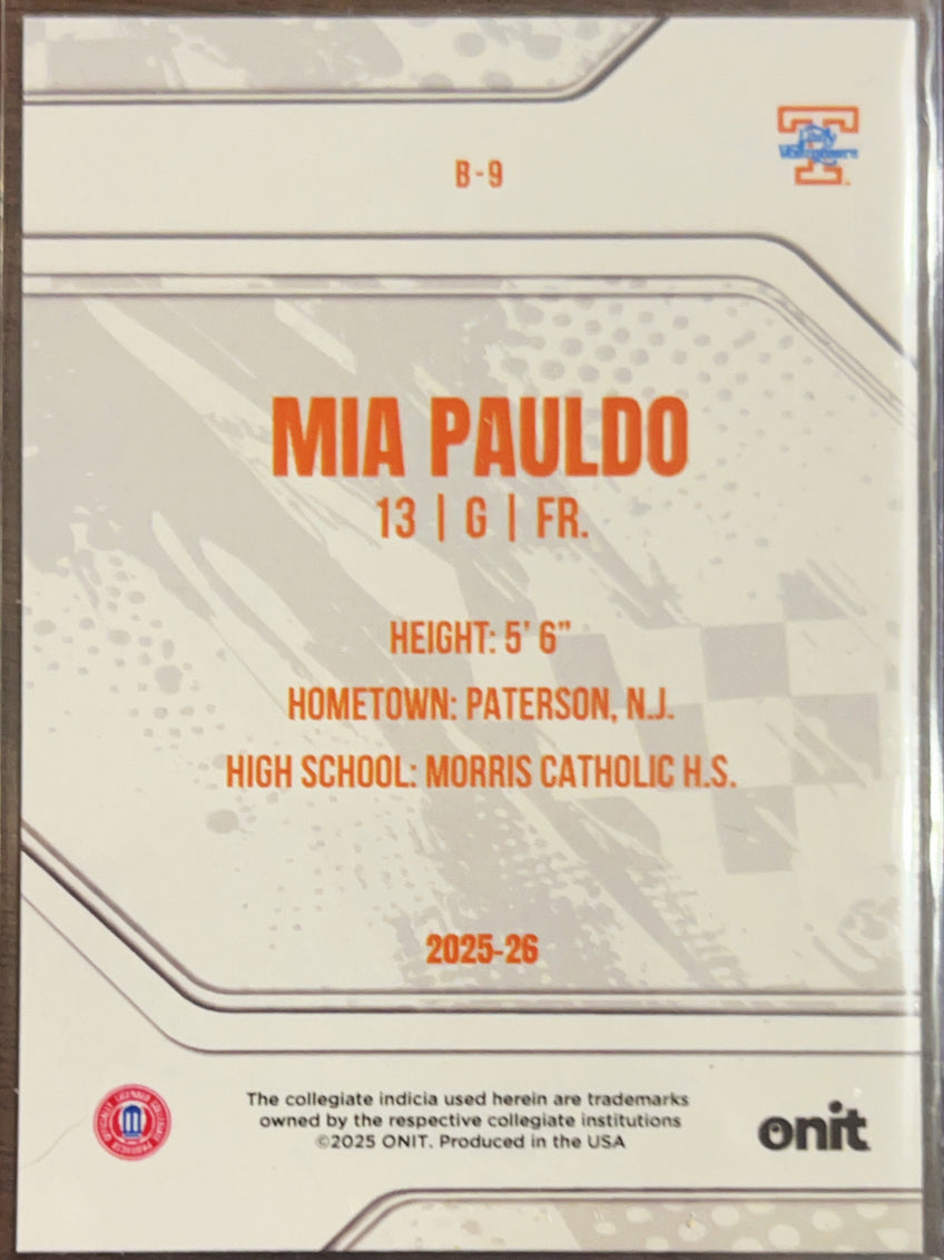 2025 ONIT Lady Volunteers Mia Pauldo #B-9