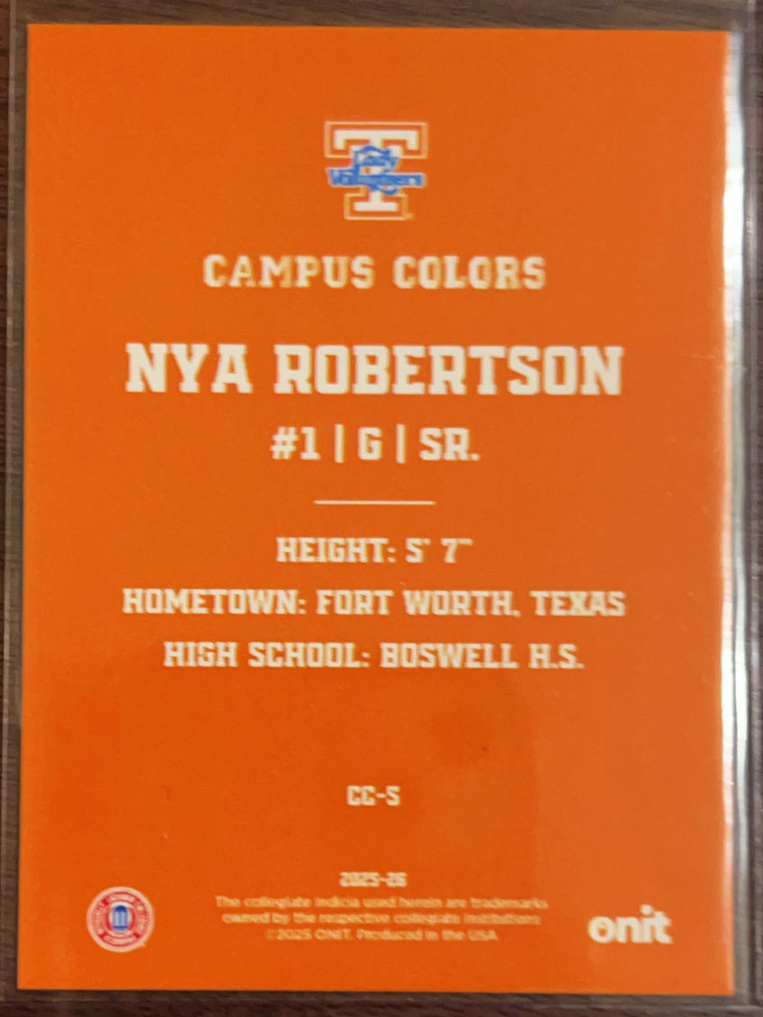 2025 ONIT Gameday Campus Colors Nya Robertson #CC-5