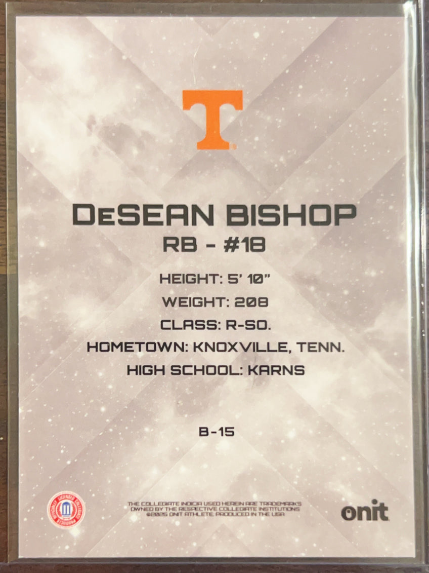 2023 Onit Tennessee Volunteers DeSean Bishop #B-15 Holo