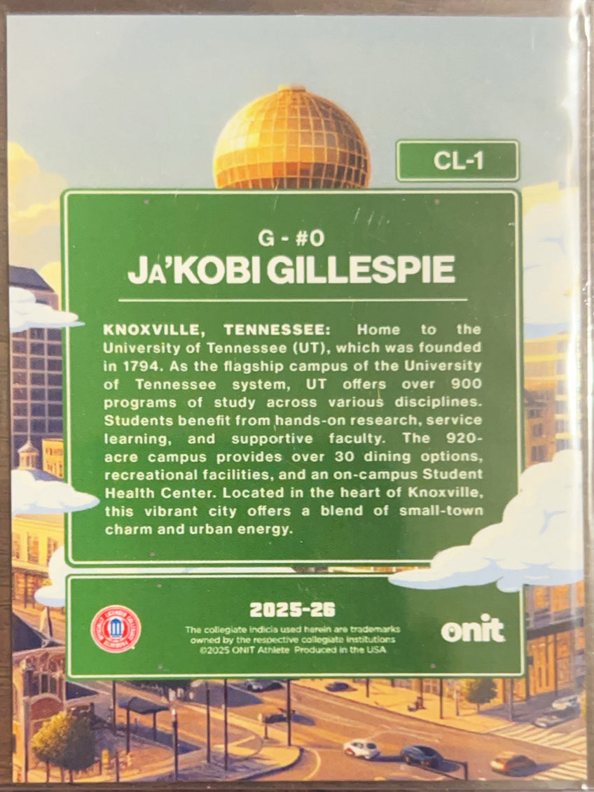2025 Onit City Limits Ja'Kobi Gillespie #CL-1 Holo