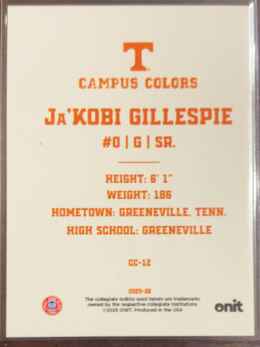 2025 ONIT Campus Colors Ja'Kobi Gillespie #CC-12