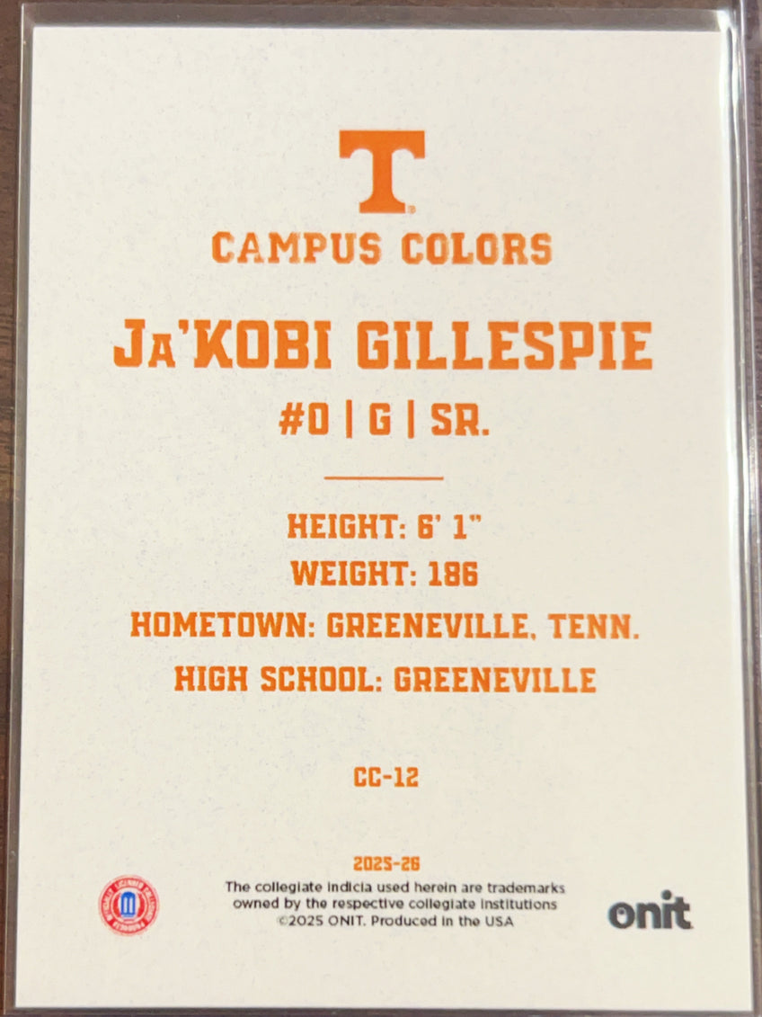 2025 ONIT Campus Colors Ja'Kobi Gillespie #CC-12