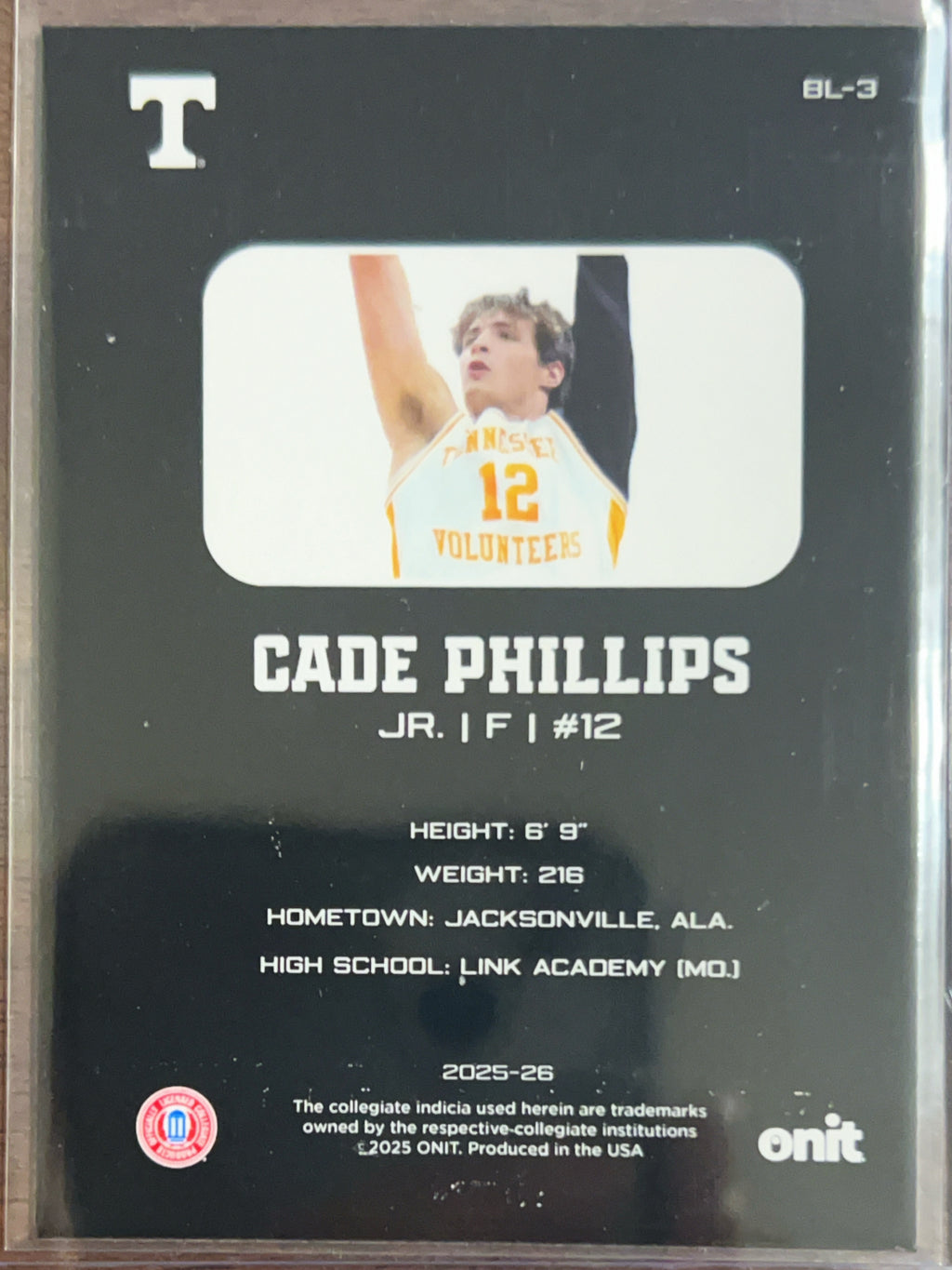 2025 ONIT Athlete Blackout Edition Cade Phillips #BL-3