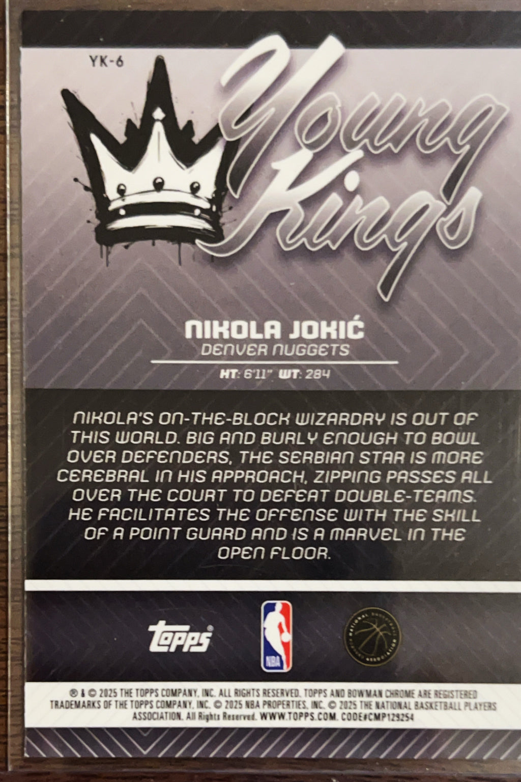 2025 Topps Bowman Chrome Young Kings Nikola Jokić #YK-6