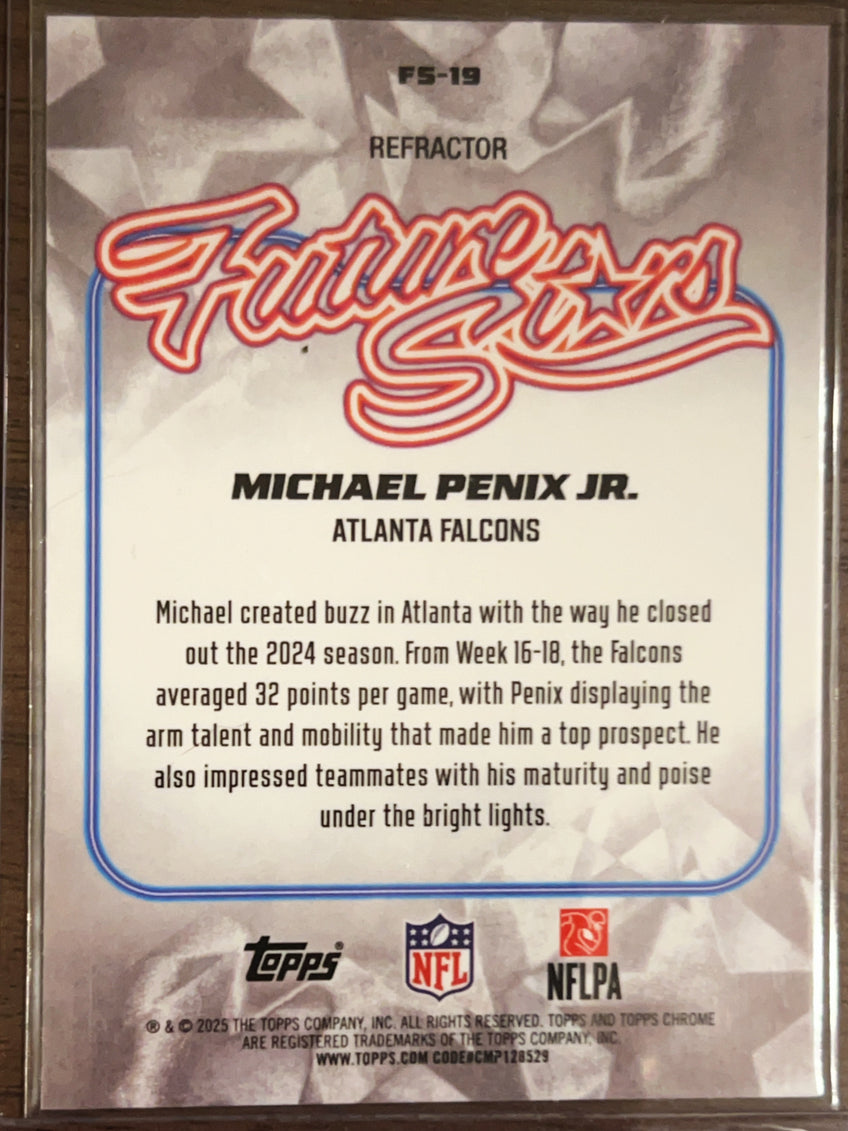 2025 Topps Chrome Future Stars Michael Penix Jr. #FS-19 Refractor