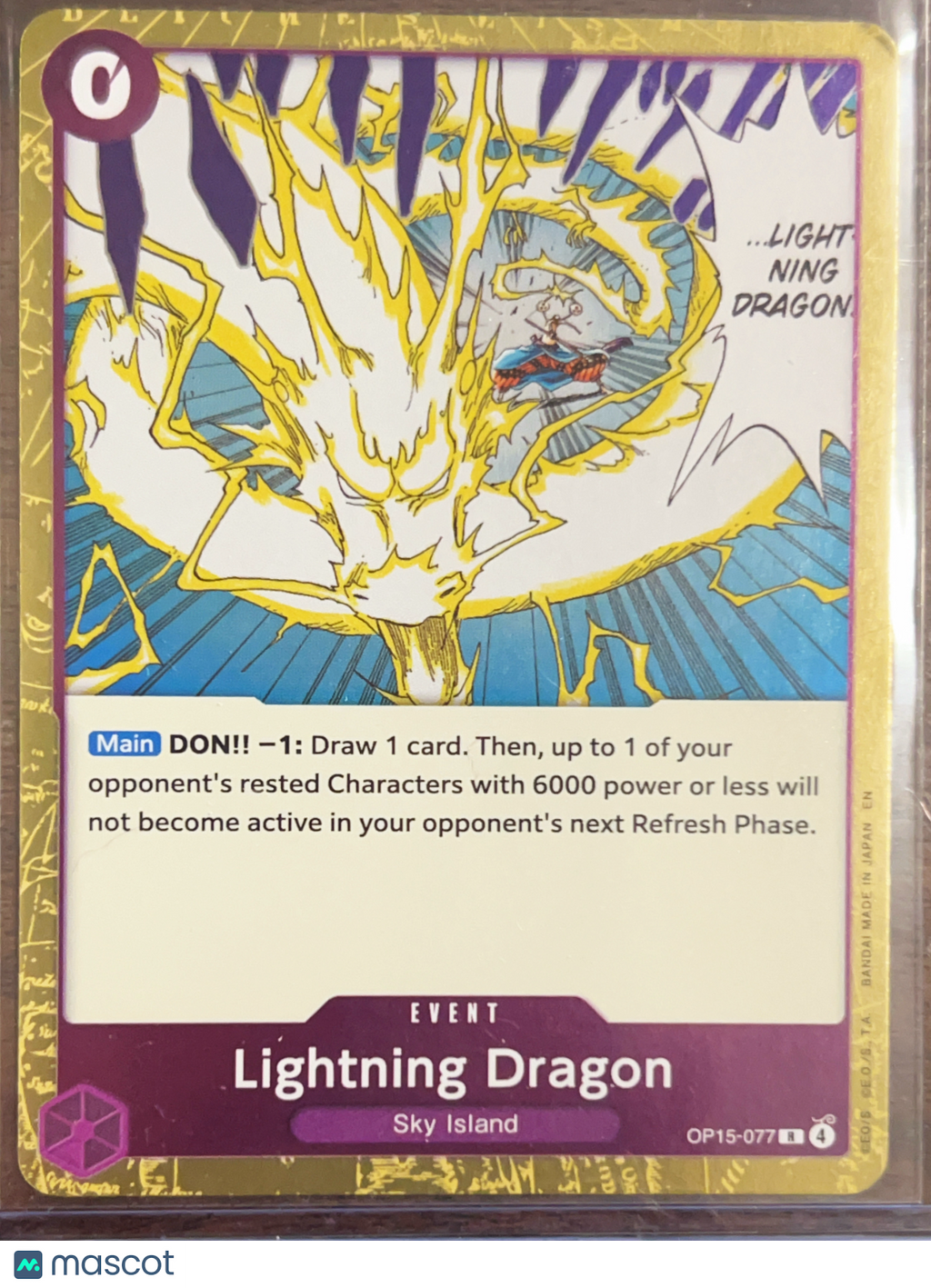 One Piece Adventure on Kamis Island Lightning Dragon Holofoil Event #OP15-077