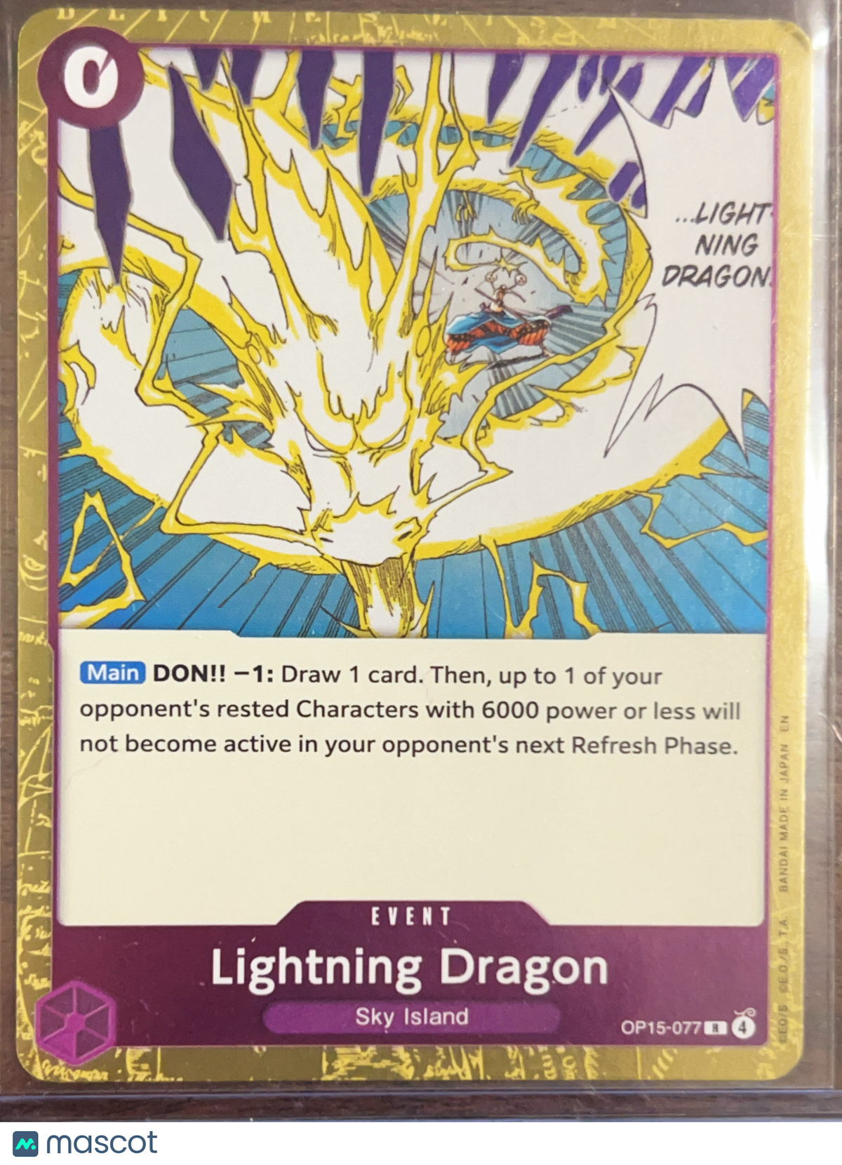 One Piece Adventure on Kamis Island Lightning Dragon Holofoil Event #OP15-077