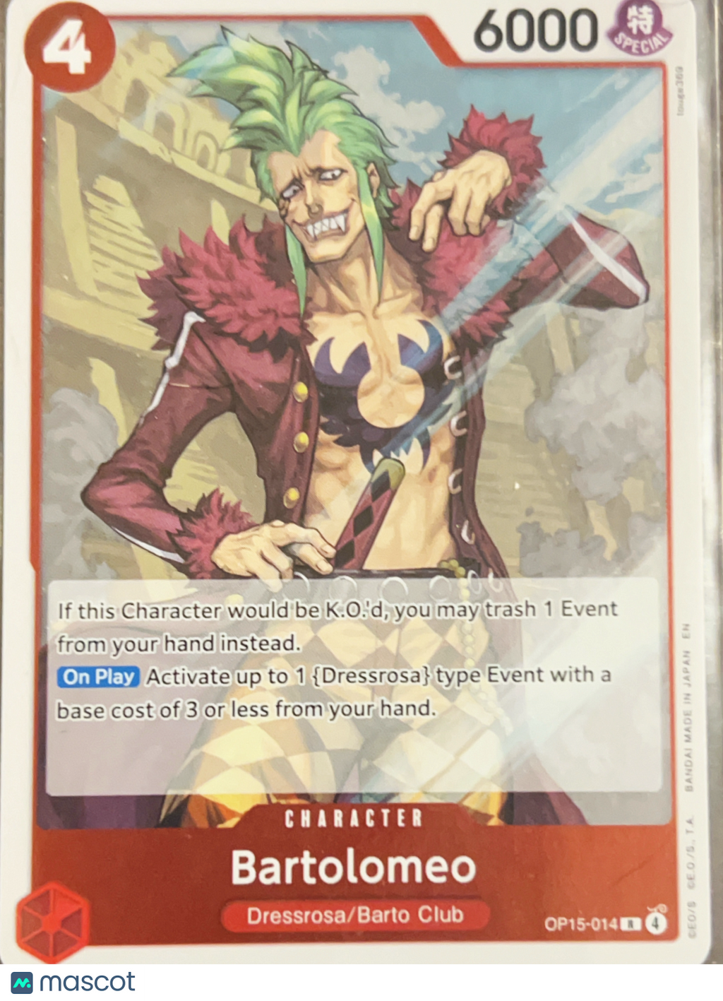 One Piece Adventure on Kamis Island Bartolomeo Holo Special Parallel