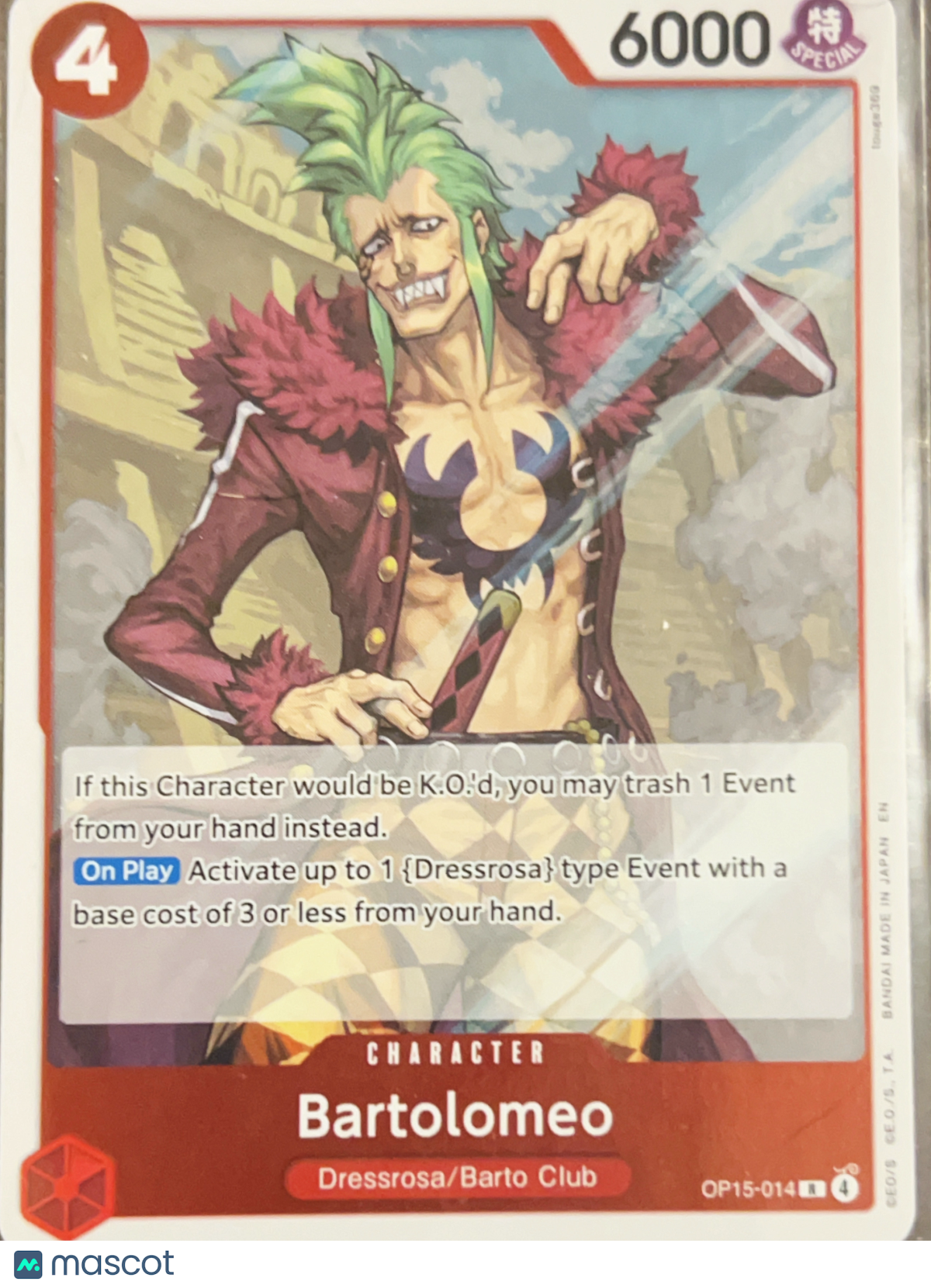 One Piece Adventure on Kamis Island Bartolomeo Holo Special Parallel