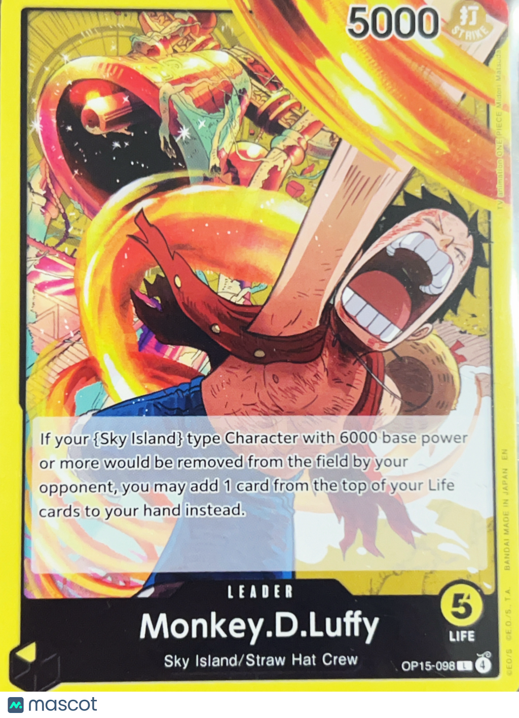 One Piece Adventure on Kamis Island Monkey.D.Luffy Leader #OP15-98