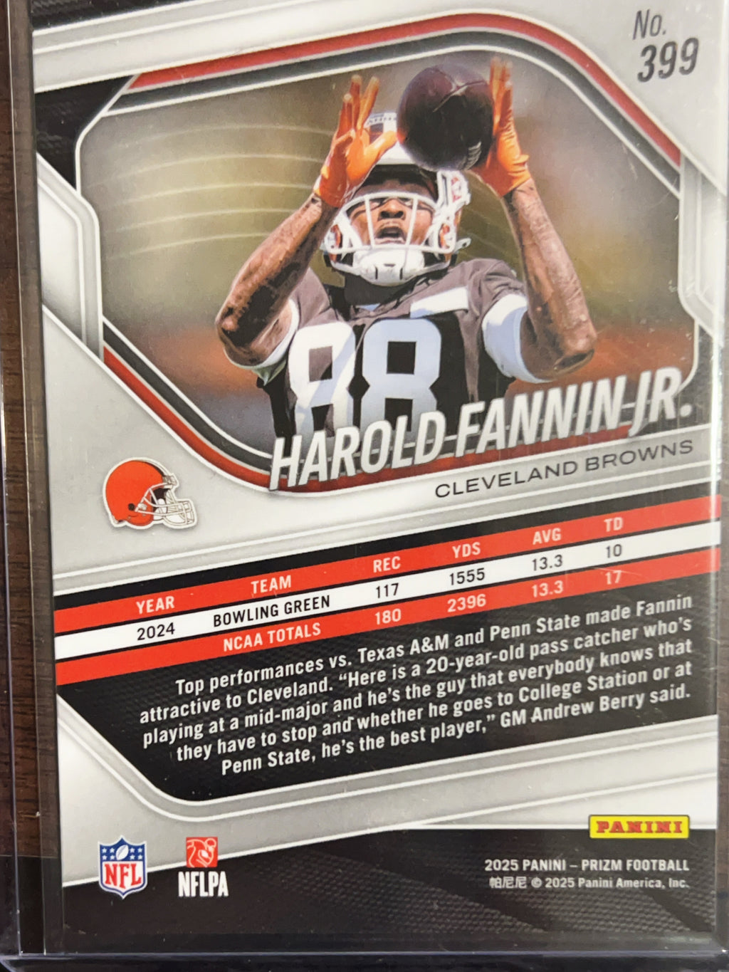 2025 Panini Prizm Harold Fannin Jr. #399 RC
