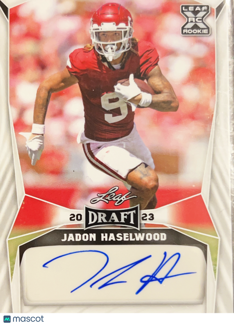 2023 Leaf Draft Jadon Haselwood #BA-JH1 RC