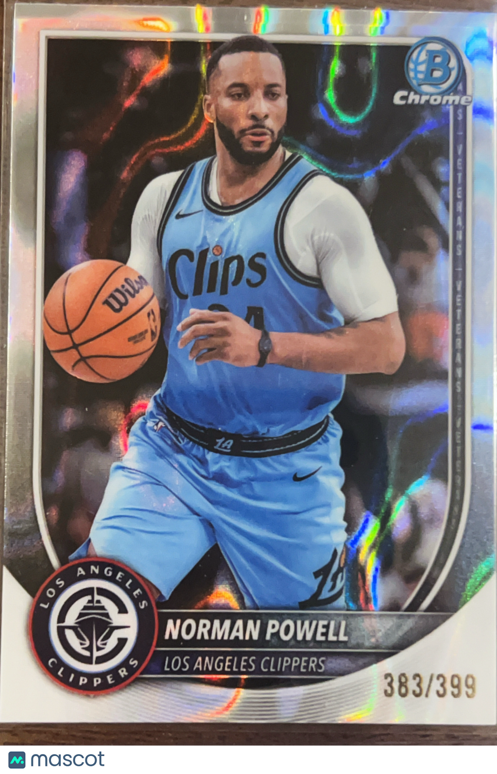2025 Topps Bowman Chrome Norman Powell #BCV-192 Refractor /399