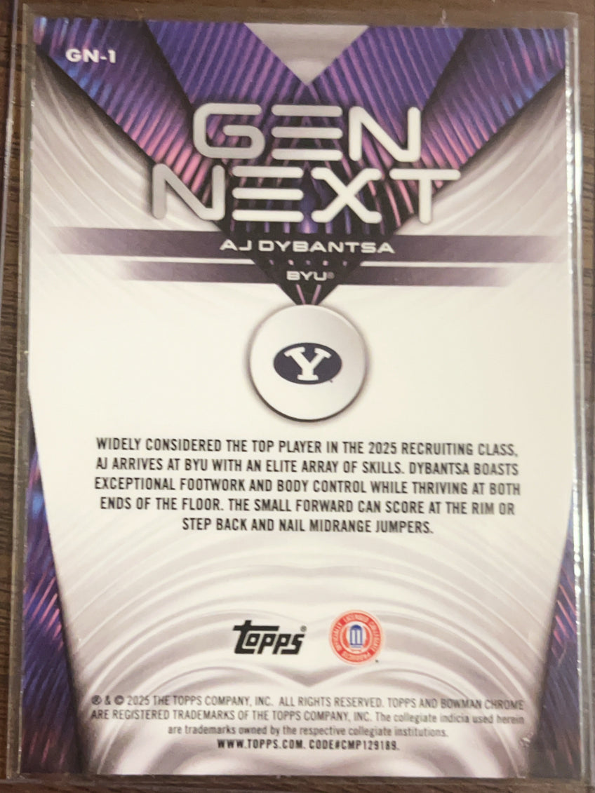 2025 Topps Bowman Chrome Gen Next AJ Dybantsa #GN-1