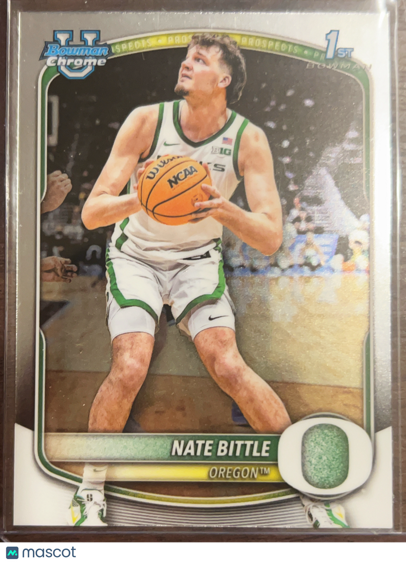 2025 Bowman Chrome University Nate Bittle #BCP-88 1st Bowman
