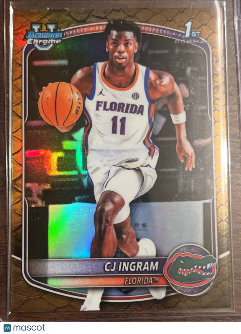 2025 Bowman Chrome University CJ Ingram #BCP-77 Reptilian