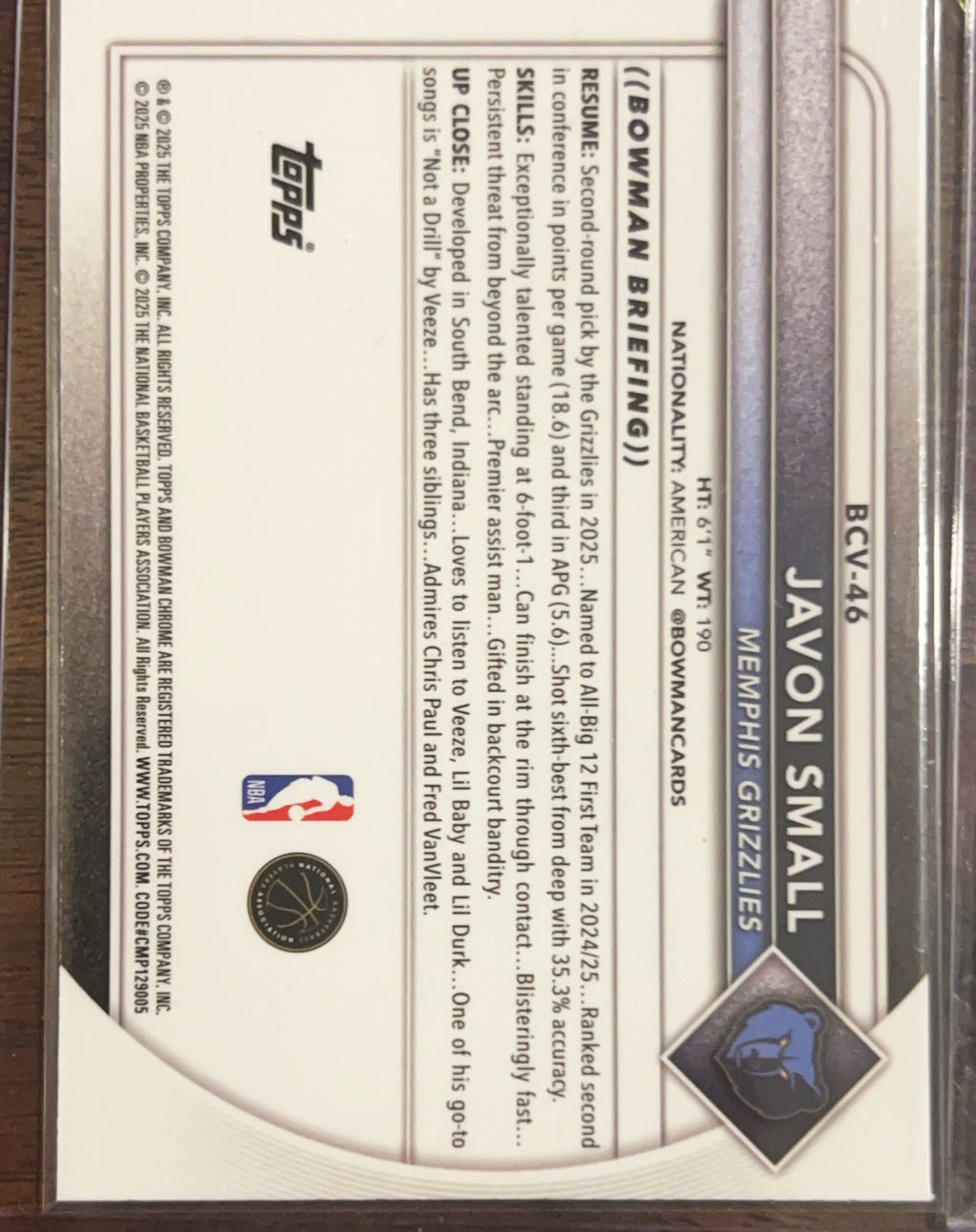 2025 Bowman Chrome Javon Small #BCV-46 RC