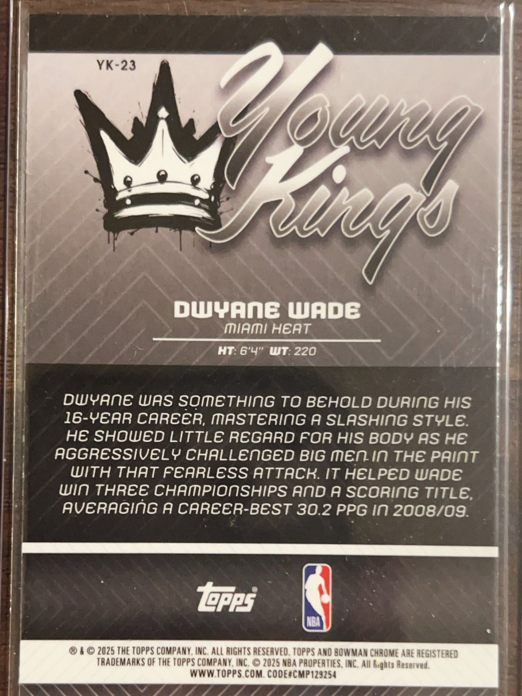 2025 Topps Bowman Chrome Young Kings Dwyane Wade #YK-23