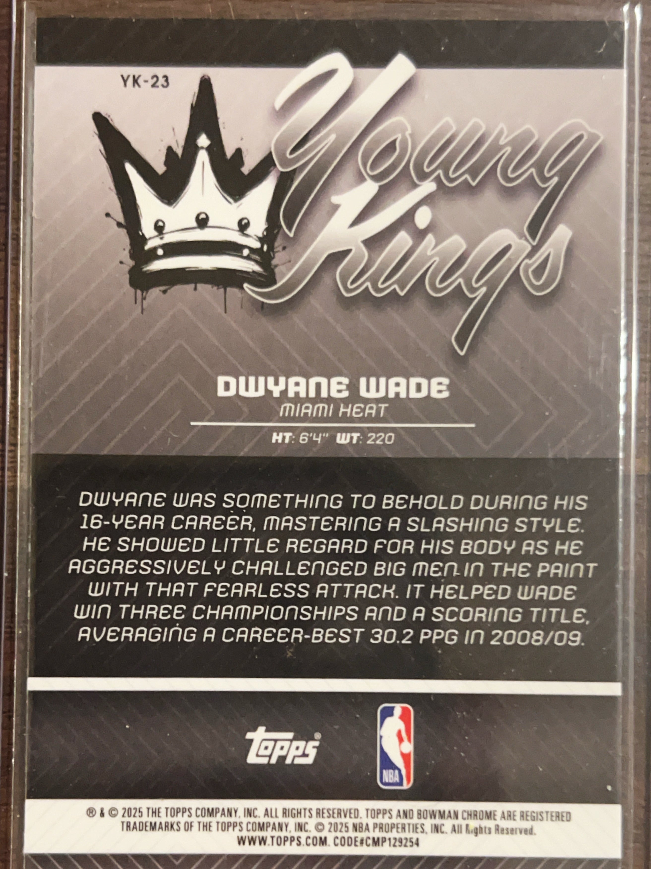 2025 Topps Bowman Chrome Young Kings Dwyane Wade #YK-23