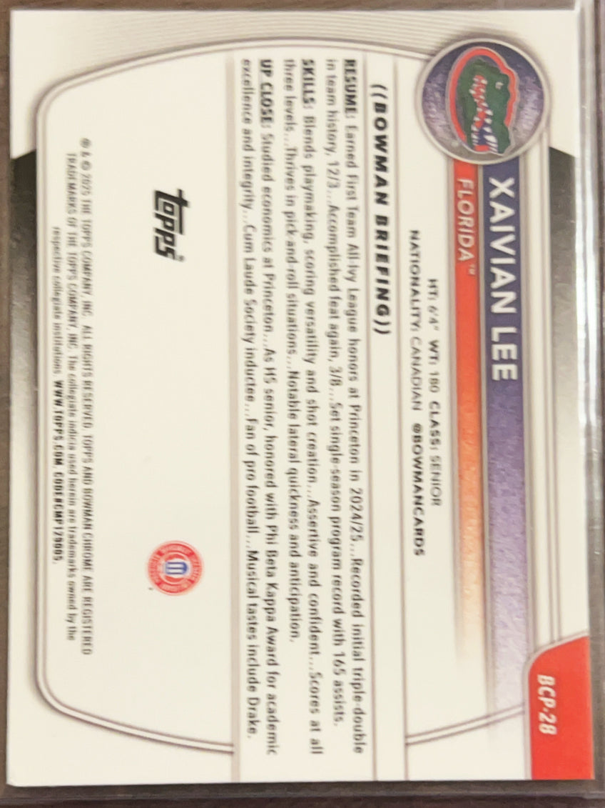 2023 Topps Bowman Chrome University Xaivian Lee #BCP-28
