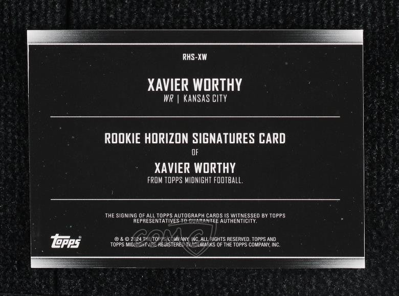 2024 Topps Midnight Midnight Xavier Worthy #RHS-XW RC