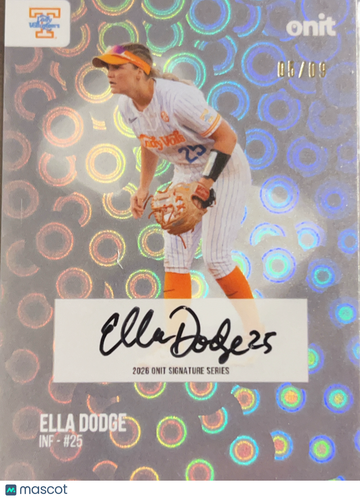 2025 ONIT Signature Series Ella Dodge #S-3 Holo Circles /09 Auto