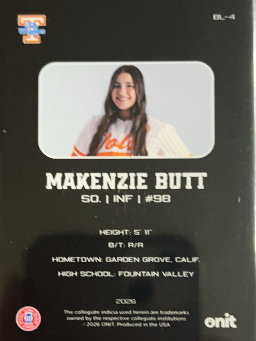 2026 ONIT Blackout Edition Makenzie Butt #BL-4