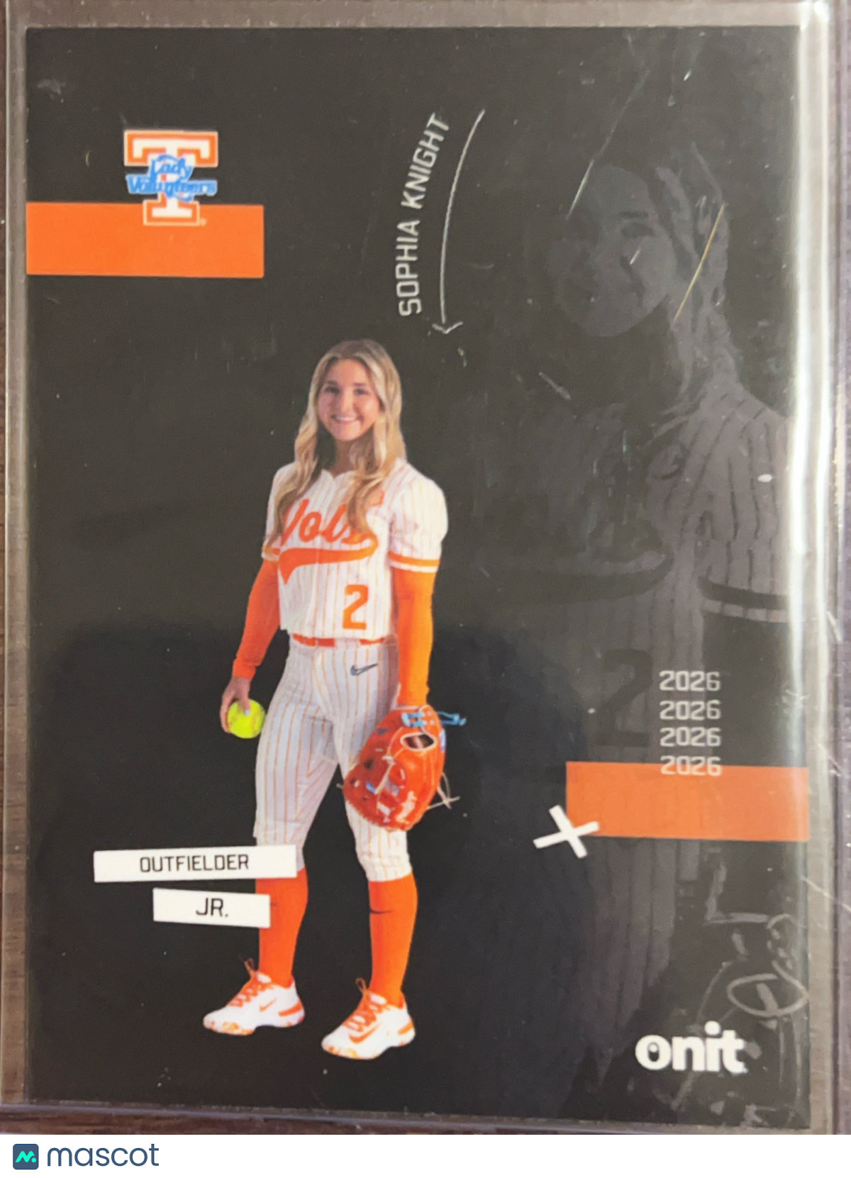 2026 ONIT Tennessee Lady Vols Softball Sophia Knight #SIL-6