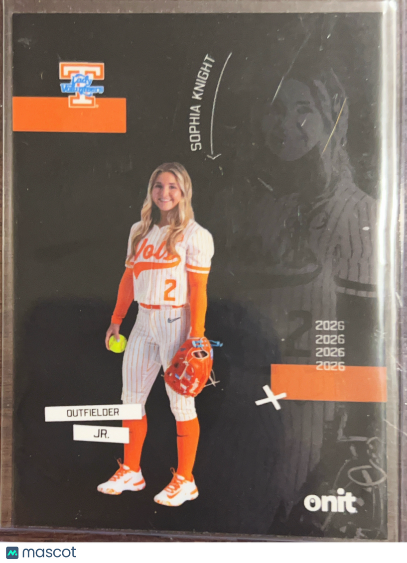 2026 ONIT Tennessee Lady Vols Softball Sophia Knight #SIL-6