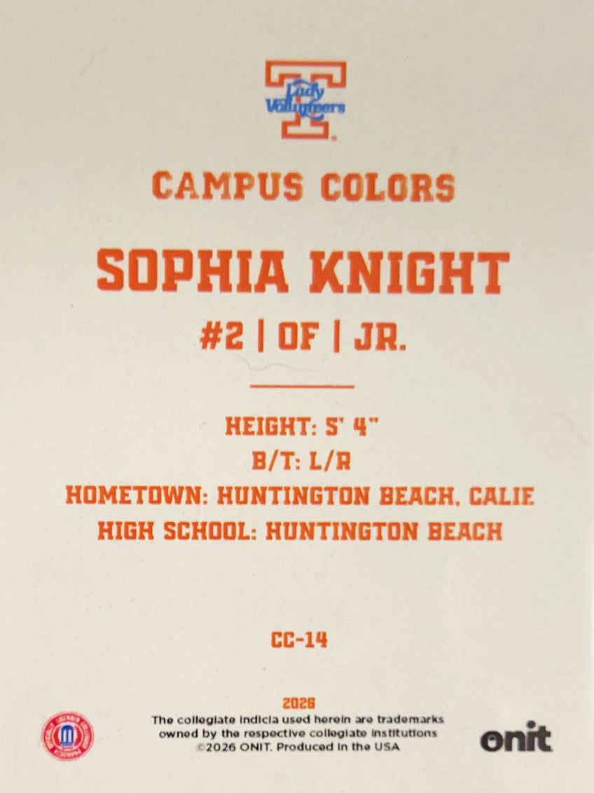 2026 ONIT Campus Colors Sophia Knight #CC-14