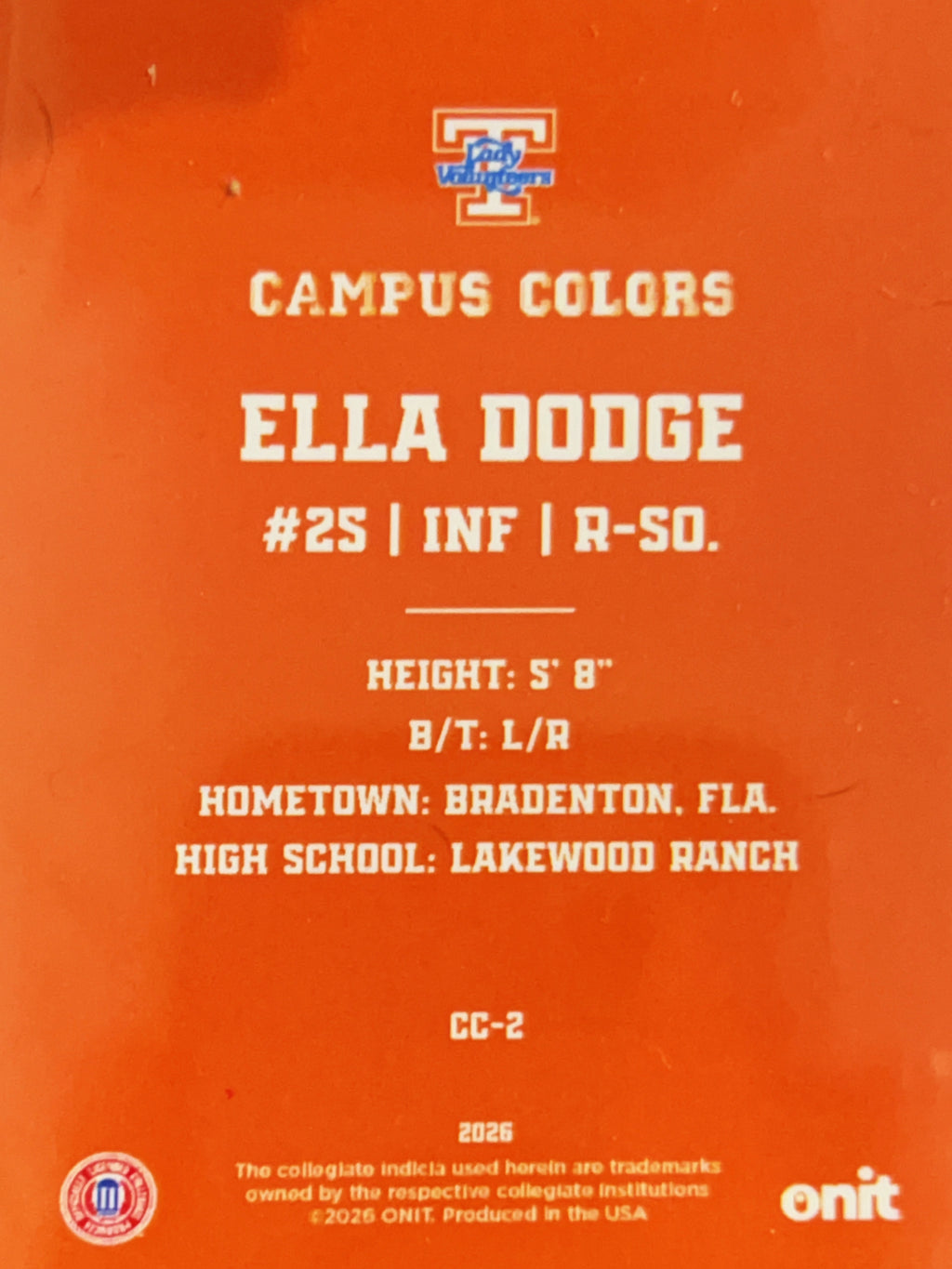 2026 ONIT Campus Colors Ella Dodge #CC-2