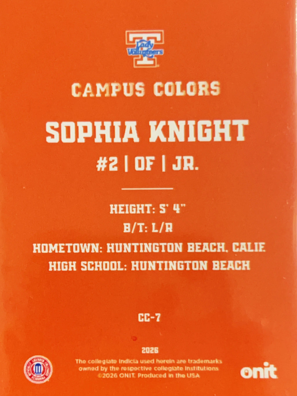 2026 ONIT Campus Colors Sophia Knight #CC-7