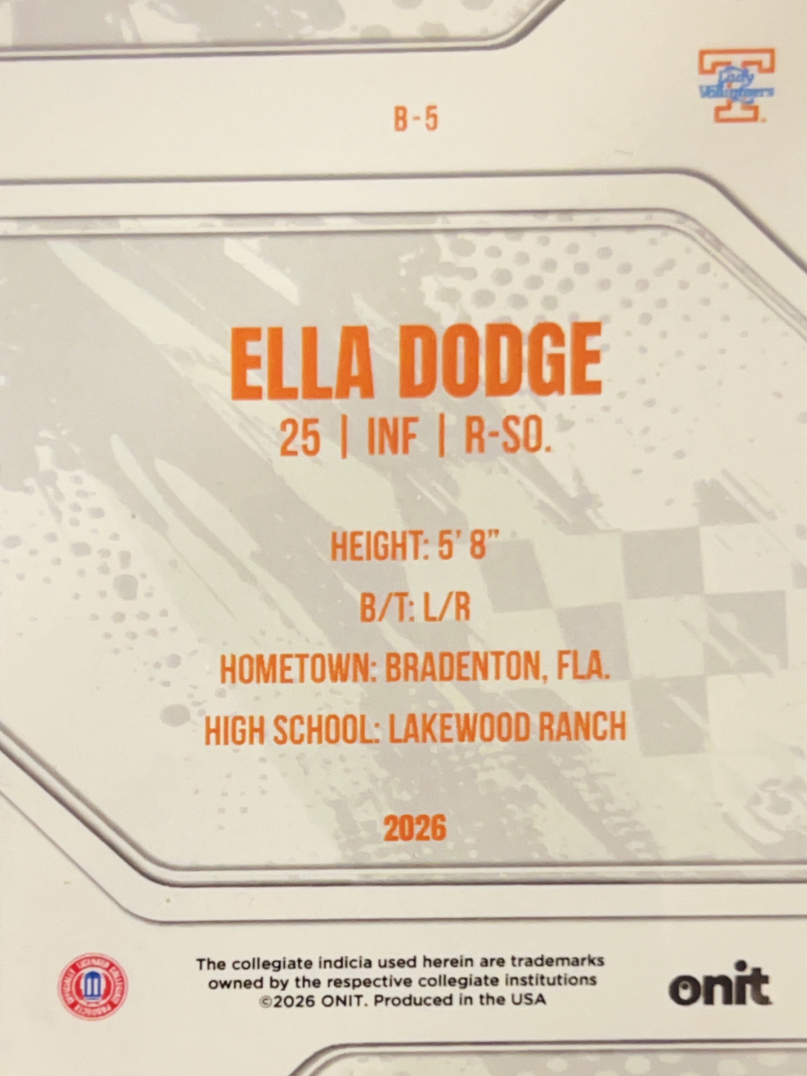 2026 ONIT Ella Dodge #B-5