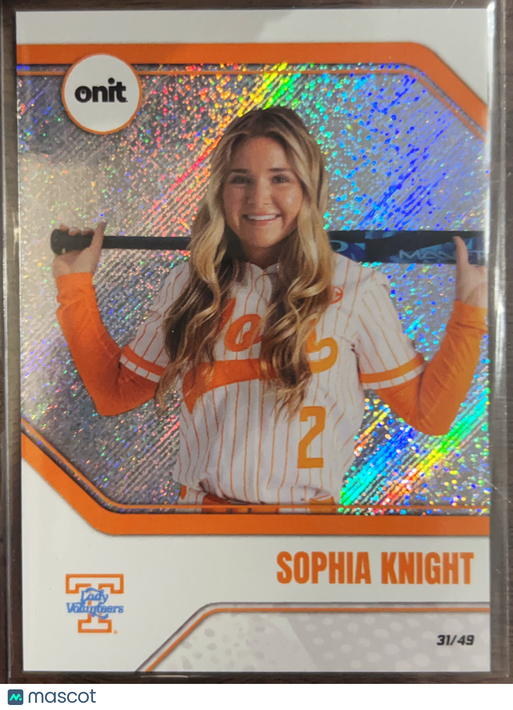 2026 ONIT Tennessee Lady Volunteers Sophia Knight #B-20 Silver Foil /49