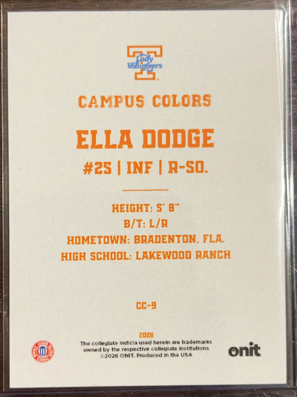 2026 Onit Campus Colors Ella Dodge #CC-9 Explosion Holo /50