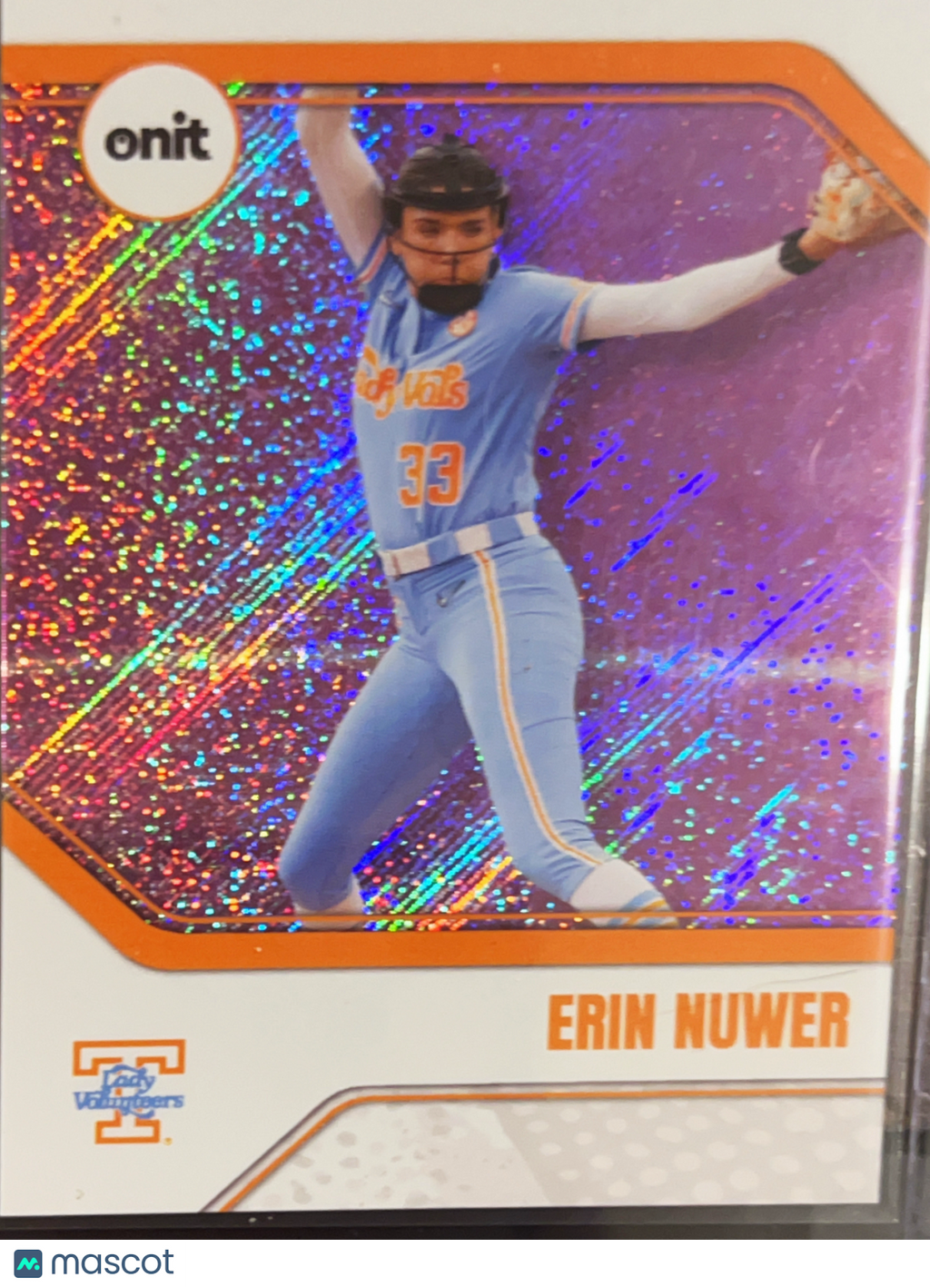 2026 ONIT Tennessee Lady Volunteers Erin Nuwer #B-8 Purple Sparkle